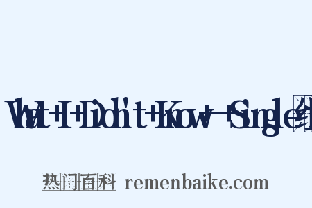 What+I+Didn't+Know+-+Single组词是什么意思的图片